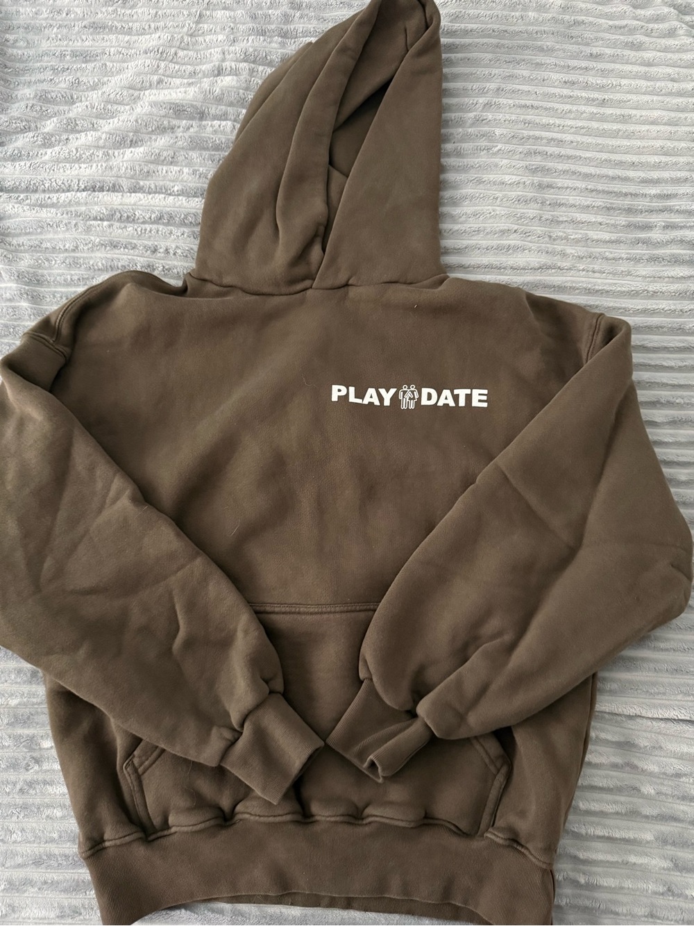 PLAYDATE Brown Logo Hoodie